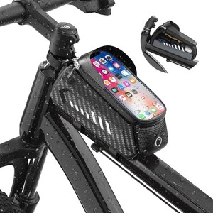 Large Capacity Bike Frame Bag Waterproof Bike Top Tube Bag Touch