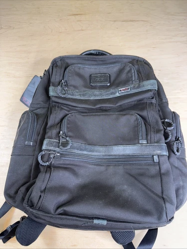 TUMI Alpha 3 T Pass 26578DH Brief Backpack Black Carry On Travel Laptop EDC