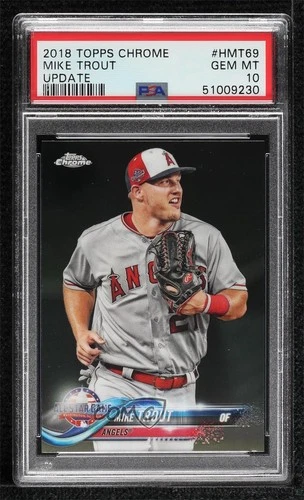 2018 Topps Chrome Update Target Exclusive All-Star Mike Trout PSA 10 GEM MT 0v2