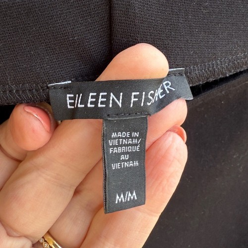 Eileen Fisher Pantalone Crepe Elasticizzato Lavabile Nero Medium - Foto 5 di 5
