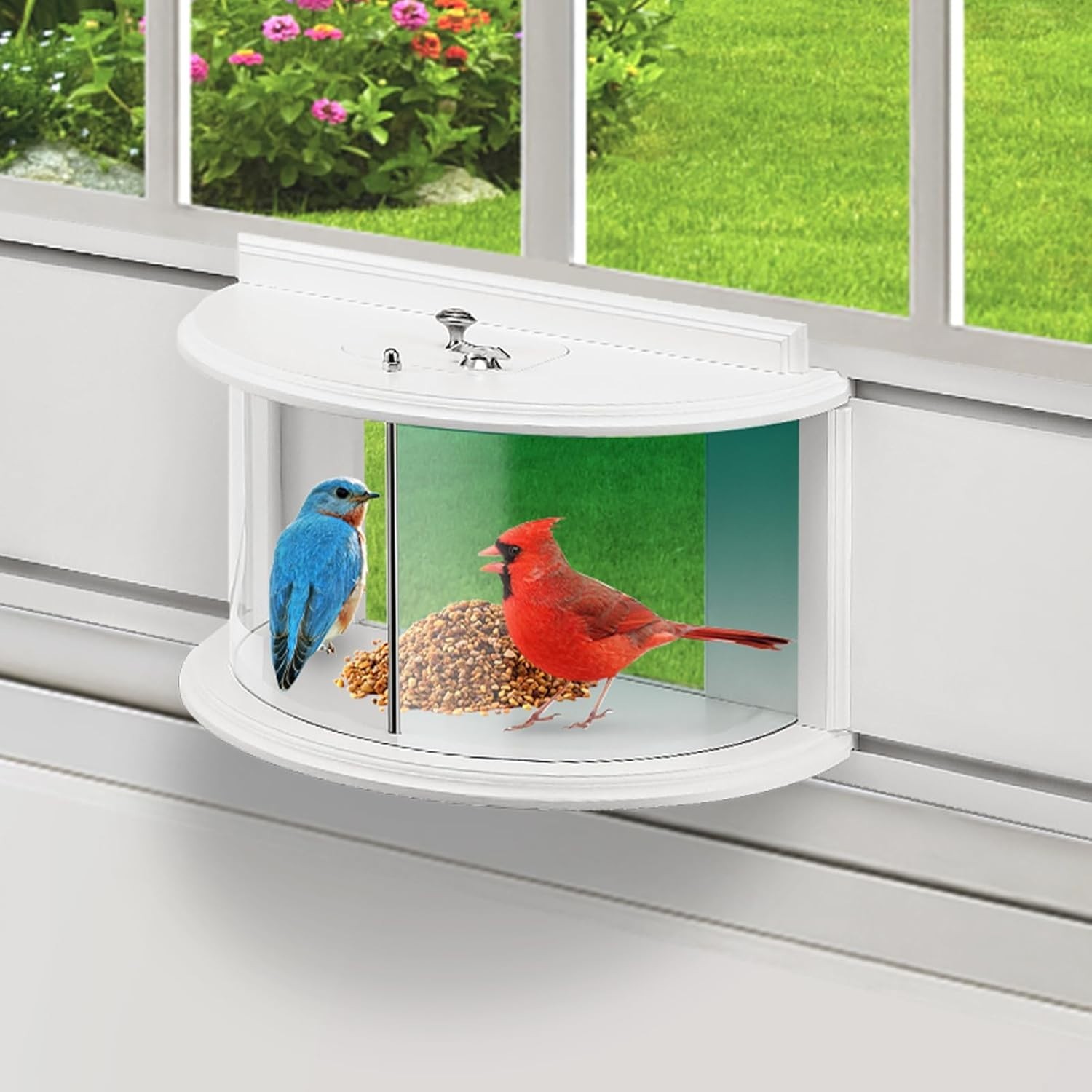 Window Bird Feeder, 180&deg; Clear View Bird Feeder, Durable An