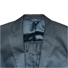 Brooks Brothers 346 Stretch Wool 2 Pc Business Pinstripe Suit 44 L Pants 36x33