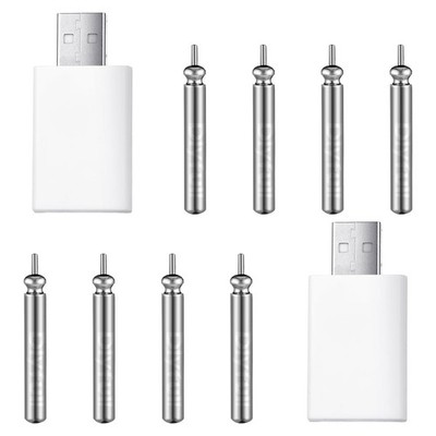 8 PCS Fishing Bobber Rechargeable Battery 2 PCS Float Charger Night Set