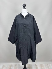Womens coat jacket Issey Miyake Size 3 Color Black Duties Paid USA 