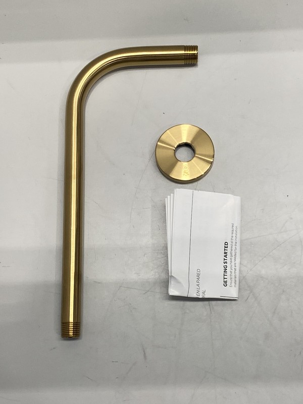 Signature Hardware 12" Rain Shower Arm Wall Mount Brushed Gold SHRSA122BG