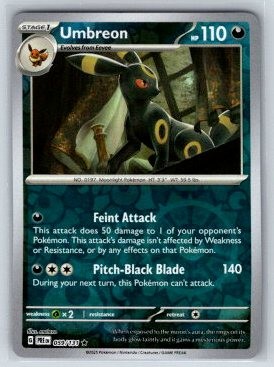 Umbreon Reverse Holo Rare SV: Prismatic Evolutions 059/131 NM