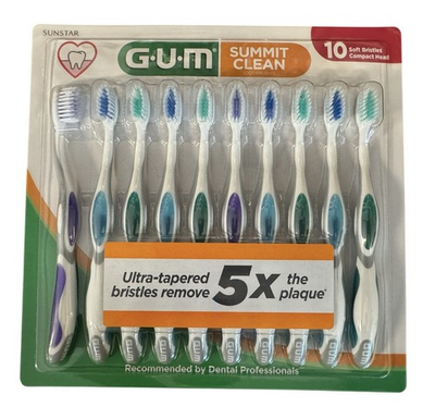 #ad 10 Pack of GUM Summit Clean Toothbrushes. New In Package $24.99