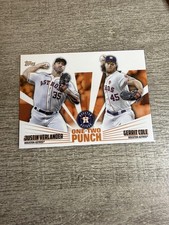 2023 Topps #12P-18 Justin Verlander / Gerrit Cole One-Two Punch Red #/10