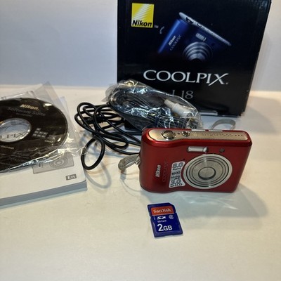 Nikon COOLPIX L18 8.0 Megapixel Pocket Digital Camera - Red Used