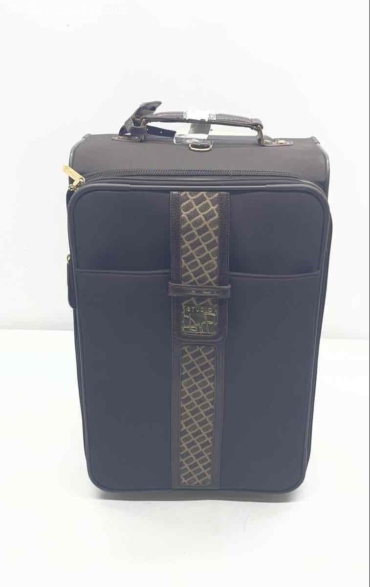 Diane Von Furstenberg Brown And Gold Color 2 Wheels Travel Carry-Ons Luggage Bag