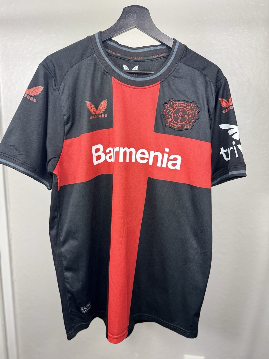 BAYER LEVERKUSEN FOOTBALL SHIRT 2023-2024 SIZE L #34 XHAKA | eBay