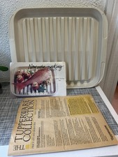 Vintage Tupperware “Now We’re Cooking” Bacon / Roasting Pan Microwave USA Made