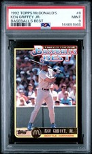 144691968 Ken Griffey, Jr 1992 Topps McDonald's #8 Baseball's Best PSA 9