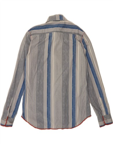 Camisa REPLAY Hombre Grande Azul Rayas Algodón BR09 - Imagen 2 de 3