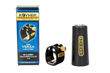Rovner Ligature & Plastic Cap for Bb Clarinet - Versa Ligature for Hard Rubber