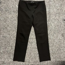 Adrianna Papell Pants size 6 30 Women Black Stretch Elastic Band Business