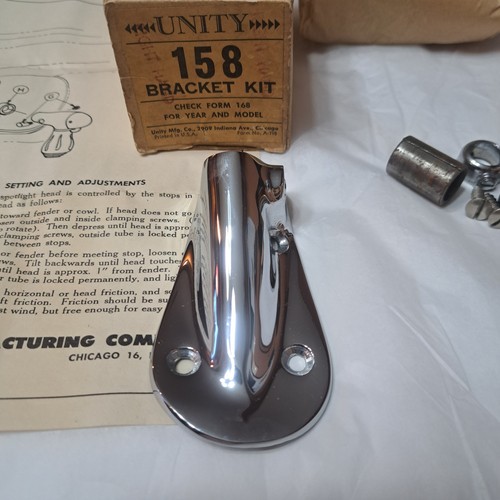 NOS UNITY 158R Spotlight Bracket FOR 1961 CHEVROLET PASSENGER, SHOW CONDITION - Picture 8 of 8