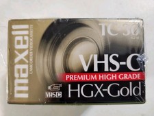Lot of 3 Maxell VHS-C HGX-Gold Blank Tapes TC-30