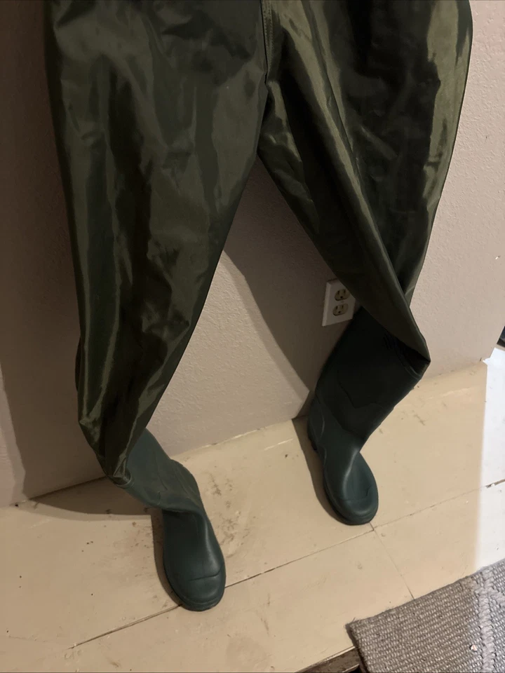 TIDEWE Bootfoot Pecho Vadeador Bota Talla 11 2 Capas Nylon/PVC Impermeable Pesca Foto 3 de 4