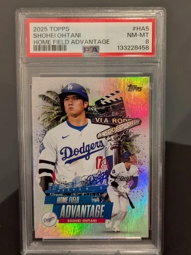 2025 Topps Shohei Ohtani Dodgers Home Field Advantage #HA5 PSA 8