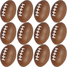 Mini Foam Footballs 12 Pcs Pack | 3.25” Inch Party Favor Balls for Kids | Mini F