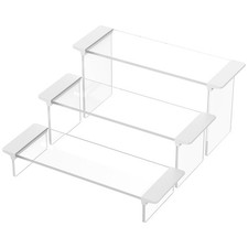 5mm Thickened Acrylic Display Risers Stand - 3 Pcs Rectangular Clear Acrylic ...