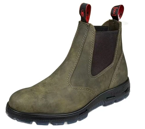 Redback Elastic Sided Iron Bark Soft Toe Work Boots UBIB Made In Australia