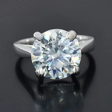 RARE 6.10 Ct Certified White Diamond Solitaire Ring-No Tarrif