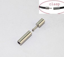 15 Sets of Silver Tone 2mm Leather Cord End Clasps 22757