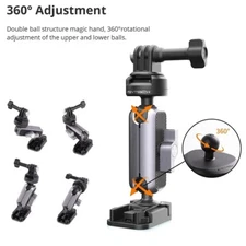 PGYTECH Action Camera Motor Bike Helmet Mount Bracket For DJI Action4/3/GoPro 12