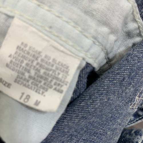 OshKosh B'Gosh 18M Vestbak Bib Overall Stonewash Denim Vintage USA 1990 - Picture 5 of 8