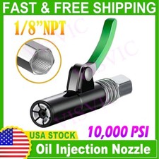 Grease Gun Coupler Locks on Like Air Chuck Fit SAE & Metric Zerk Fitting 1/8"