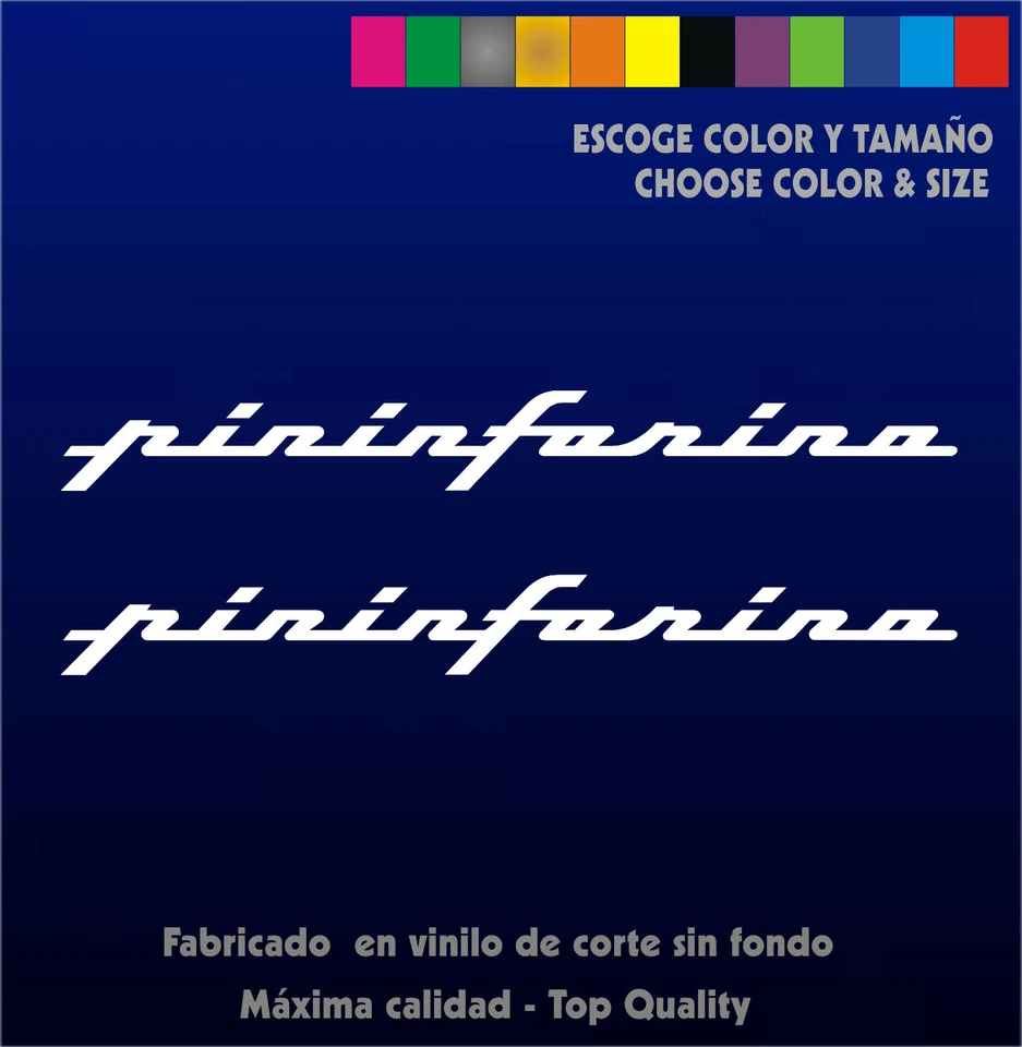 2 x Stickers Vinilo - PININFARINA - Pegatina Vinyl Aufkleber Adesivi - Sticker