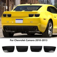 Rear Tail Light Lamp Cover Trim Kit 4pcs For Chevy Camaro 2010-13 Smoked Black