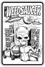 WEED SAUCER sign Metal funny man cave house decor B45