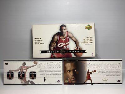 LEBRON JAMES CLEVELAND CAVELIERS - UPPER DECK - EMPTY BOX mit 2 OVERSIZED CARD RC