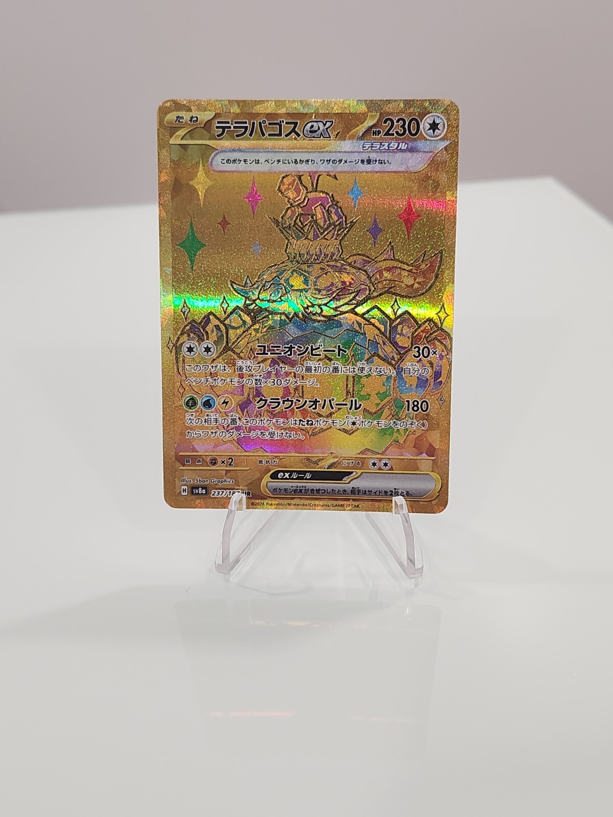 Terapagos ex 237/187 Sv8a: Terastal Fest Ex Holo (Japanese) NEAR MINT