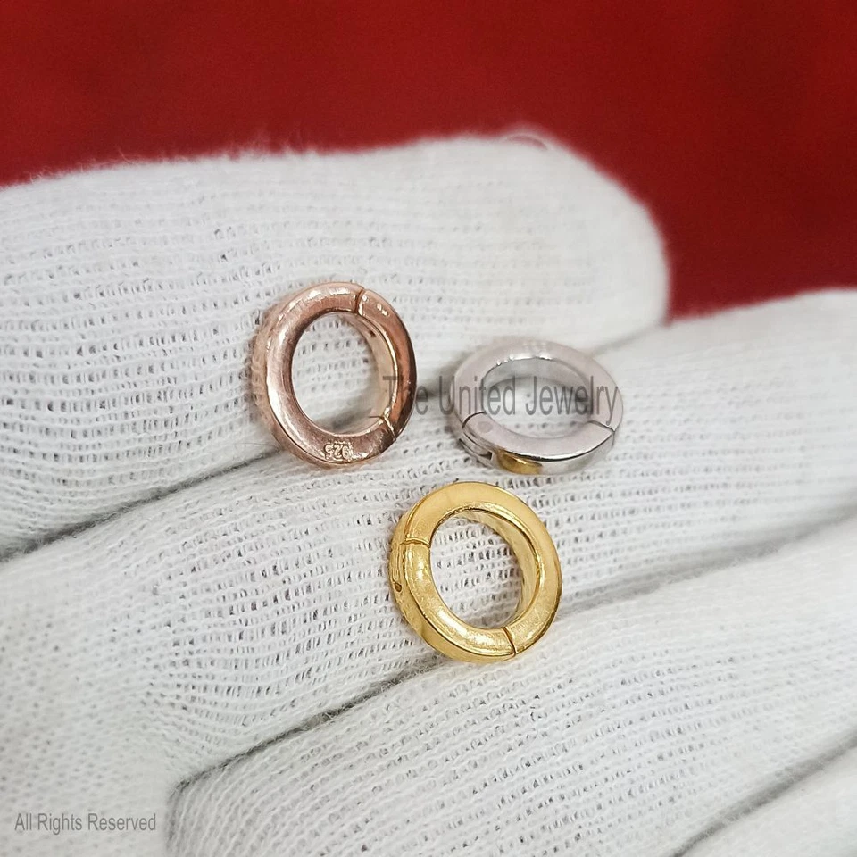 18k Gold Round Enhancer, Charms Holder, Round Link Lock, 18k Gold Round Enhancer - Image 2 of 4