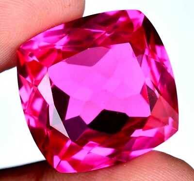 Flawless 61.15 Ct Treated Mogok Pink Ruby Cushion Stunning Gemstone Certified !!