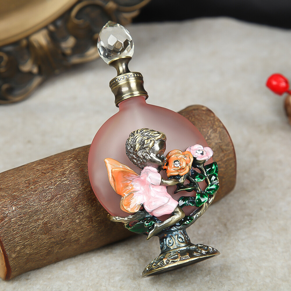 30ml Angel Flower Perfume Bottle Empty Refillable Crystal Glass