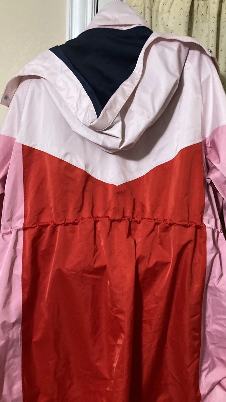 NUOVO parka con cappuccio oversize Tory Burch multicolore taglia M