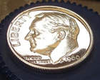 1960 Gem CAMEO Proof Dime  90% Silver Blazing Original Luster #318 ~ 20