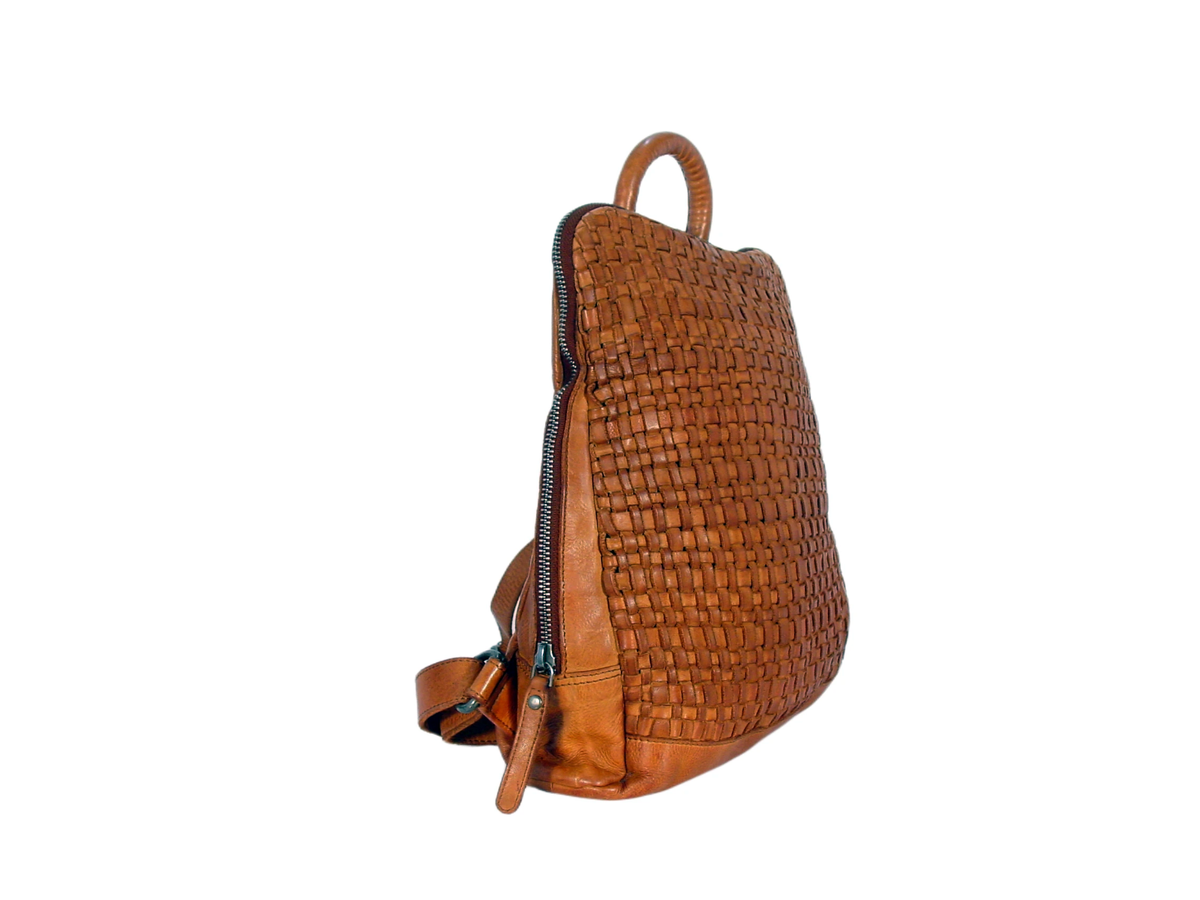 VILENCA Holland Emilia $711 Intrecciato Woven Leather Backpack