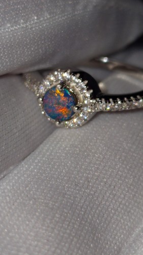 Australian Opal Ring. S925 silver Ring. Stunning Rare Opal Stone - Picture 6 of 13