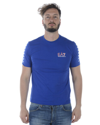Emporio Armani EA7 Cotton Sweatshirt Men's Blue T Shirt 3ZPT87PJ02Z 1570