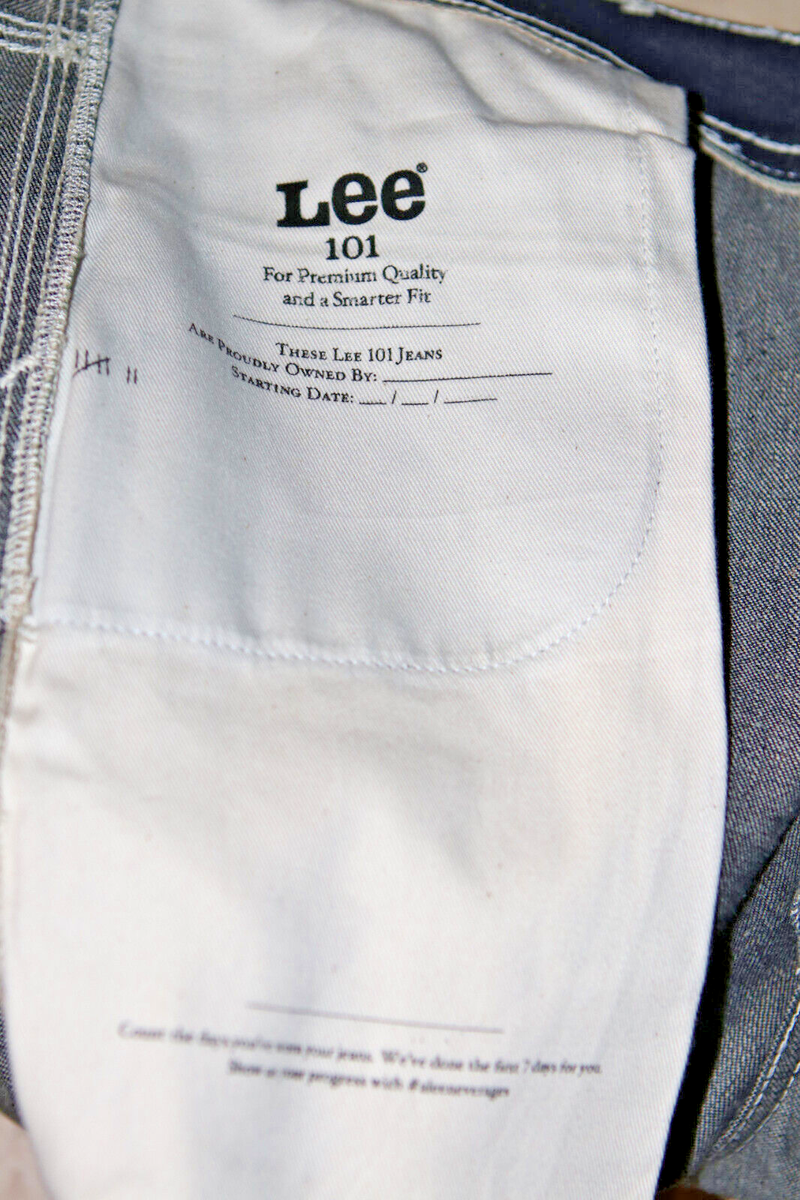 LEE 101 Workwear Raw Selvedge Hemp Men's Relaxed Fit Carpenter