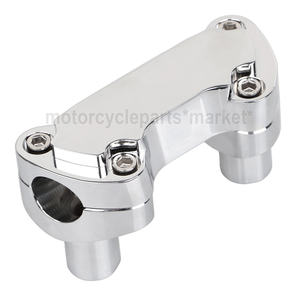 2" Tall Handlebar Riser 1"Top Clamp Kit For Harley Softail Fatboy Dyna ...
