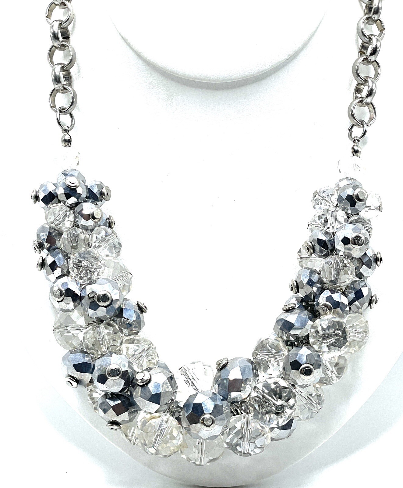 Swarovski Elements Silver Crystal Cluster Stateme… - image 5