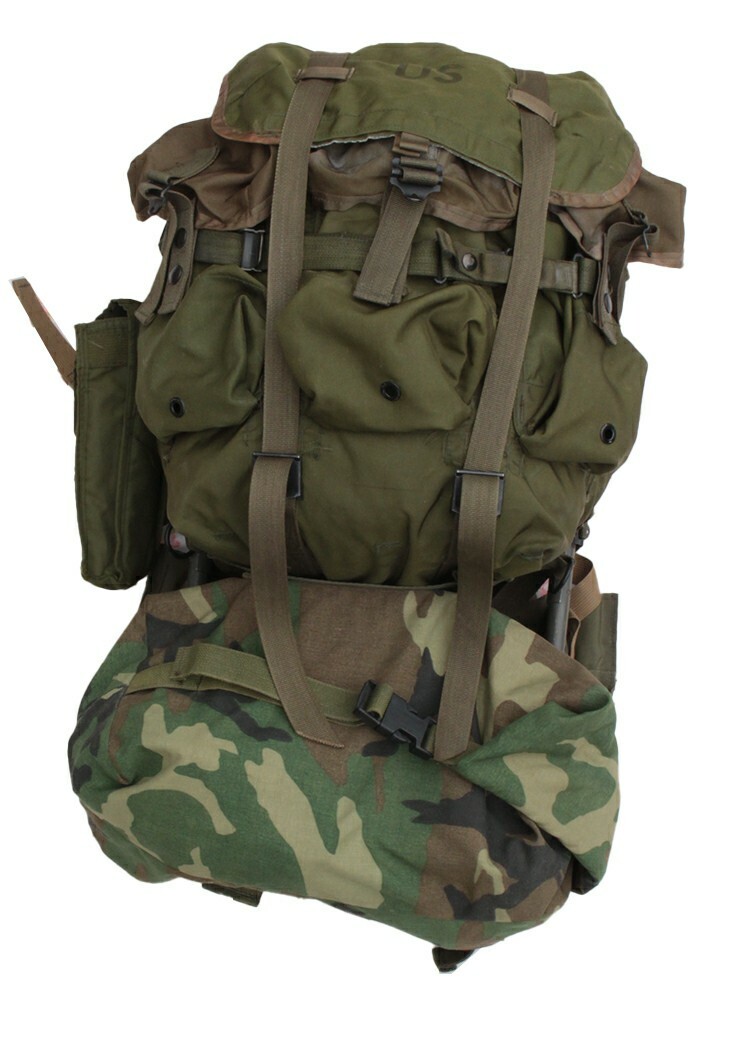 USGI Complete Medium Alice Pack Frame Straps NBC Radio Pouch Packboard