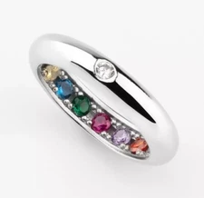 Ring Silver Micron Noppakao 9 Colors Gem Men Women Jewelry Thai Amulet size 9